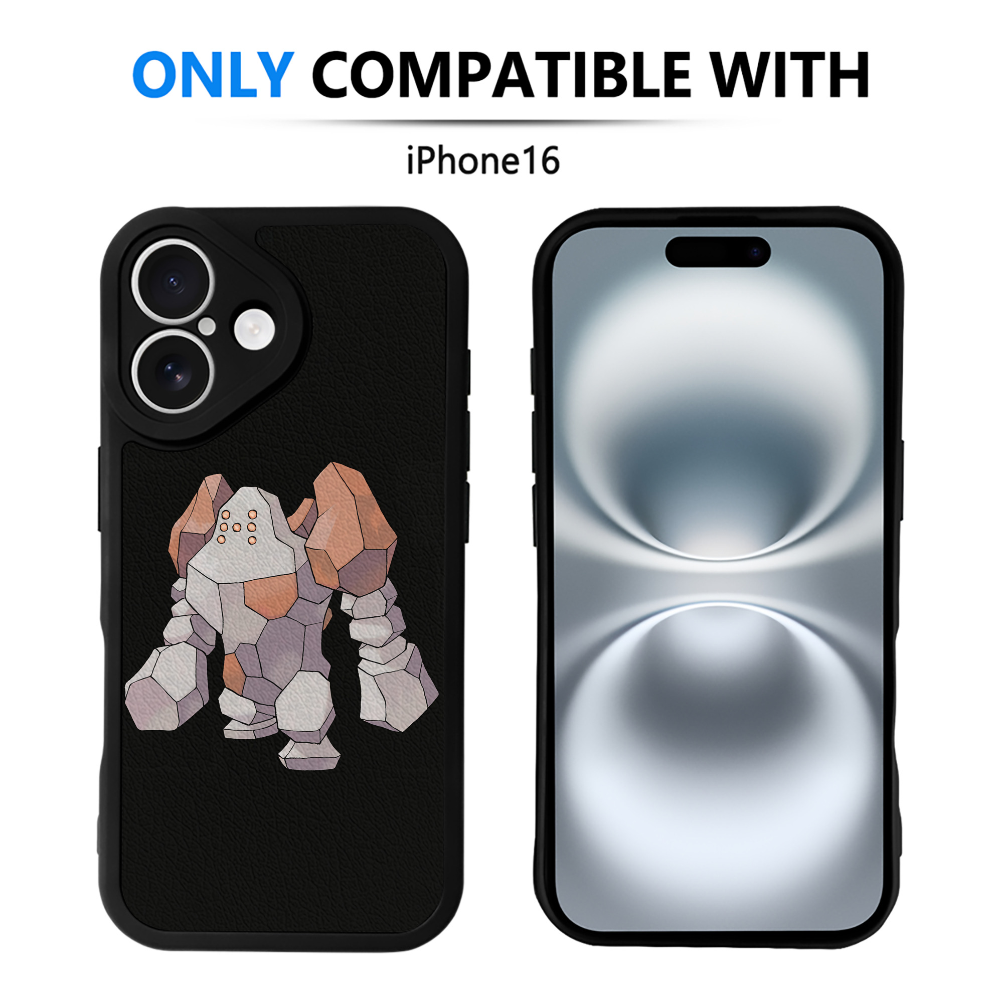 （画像用） ポケットモンスター Pokémon 【iPhone 16シリーズ対応】シリコンスマホケース（レザー調） 材質：シリコン